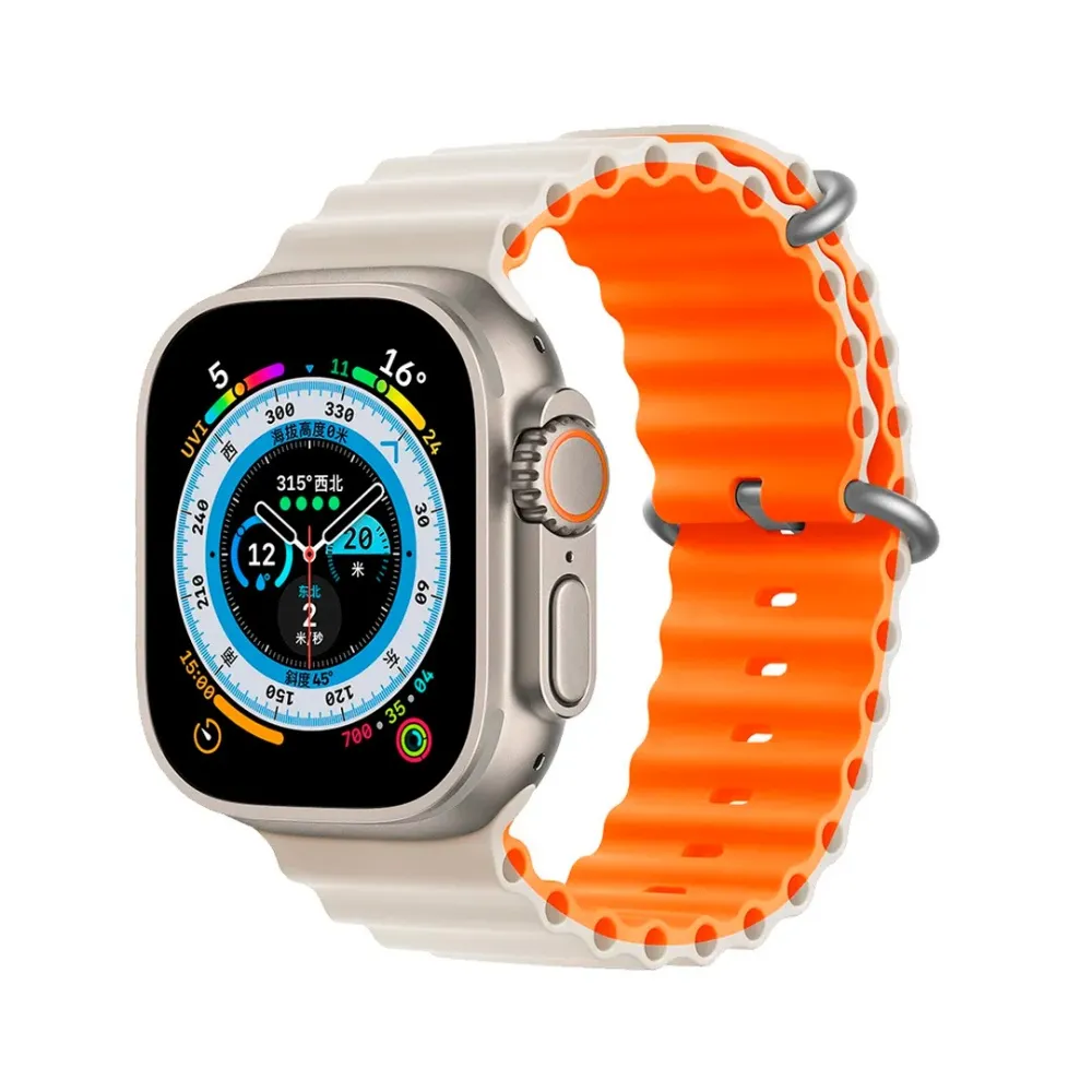 Λουρί σιλικόνης 2 χρωμάτων 43/44mm