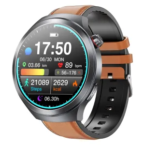 Μαύρη κάσα / καφέ λουρί σιλικόνης