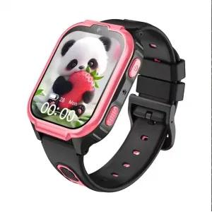 Ροζ κάσα / Μαύρο λουρί σιλικόνης