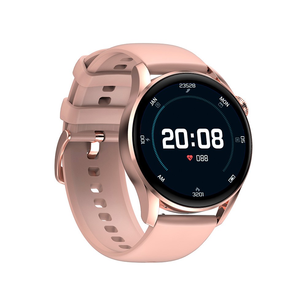 smartwatch dt3 770-Ροζ κάσα / Ροζ λουρί σιλικόνης