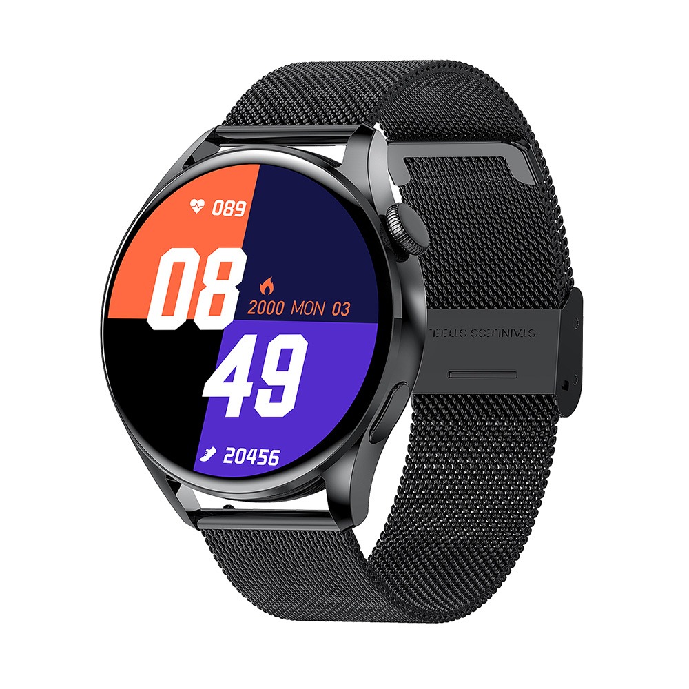 smartwatch wear3 pro - Μαύρη κάσα / Μαύρο λουρί μεταλλικό