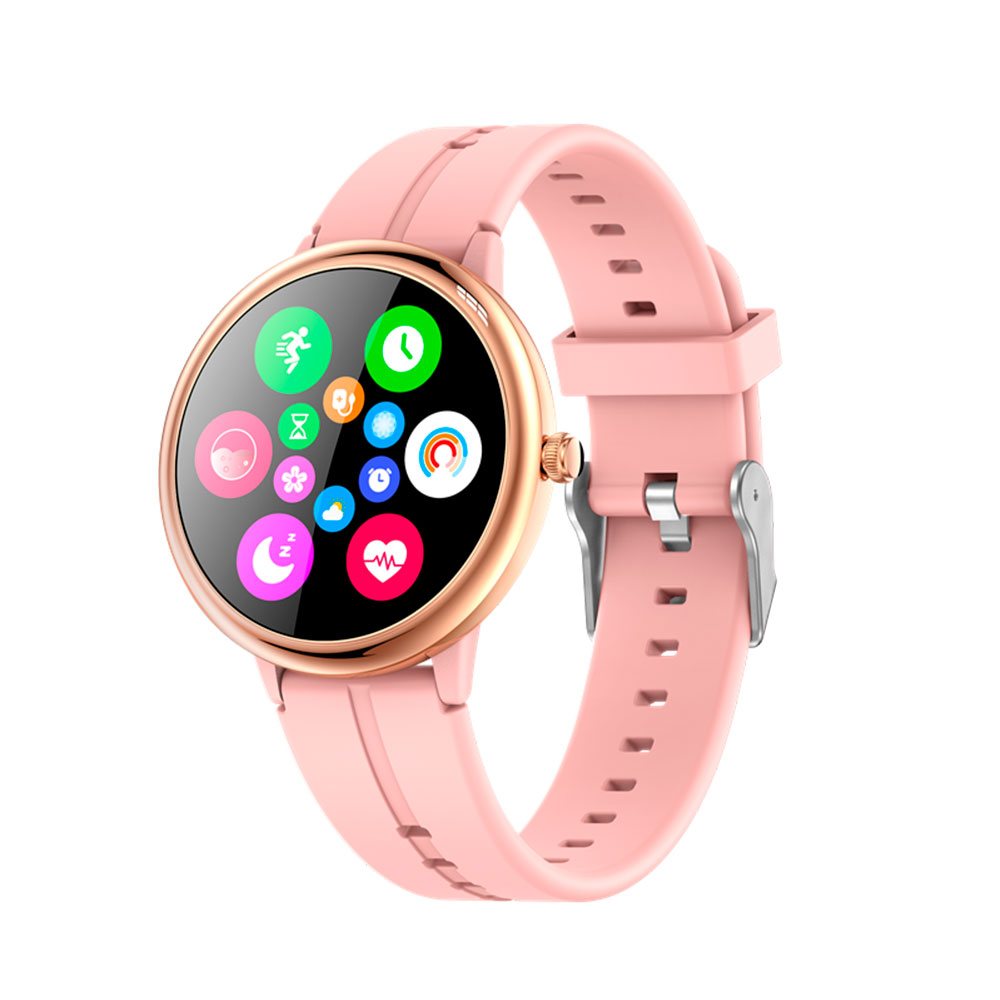 smartwatch r8 - Ροζ - Χρυσή κάσα / Ροζ λουρί σιλικόνης Τεχνολογία > Smartwatches > Smartwatch