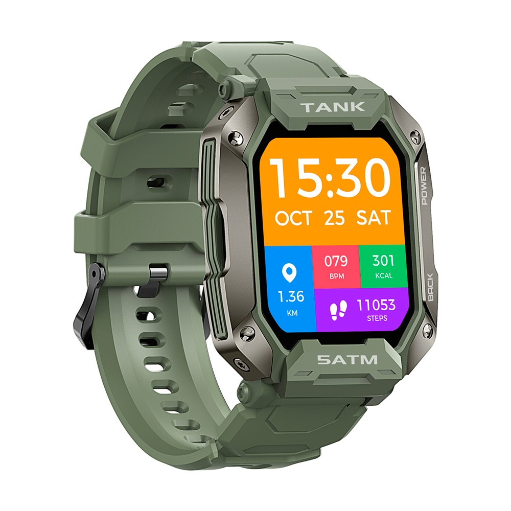 smartwatch Kospet Tank M1 - Χακί κάσα / Χακί λουρί σιλικόνης Τεχνολογία > Smartwatches > Smartwatch