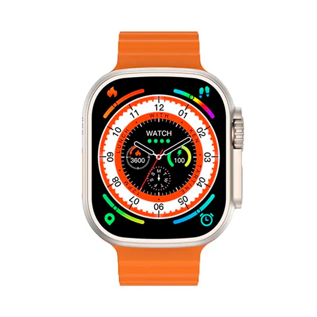 smartwatch 9 ultra - Ασημί κάσα / Πορτοκαλί λουρί σιλικόνης Τεχνολογία > Smartwatches > Smartwatch