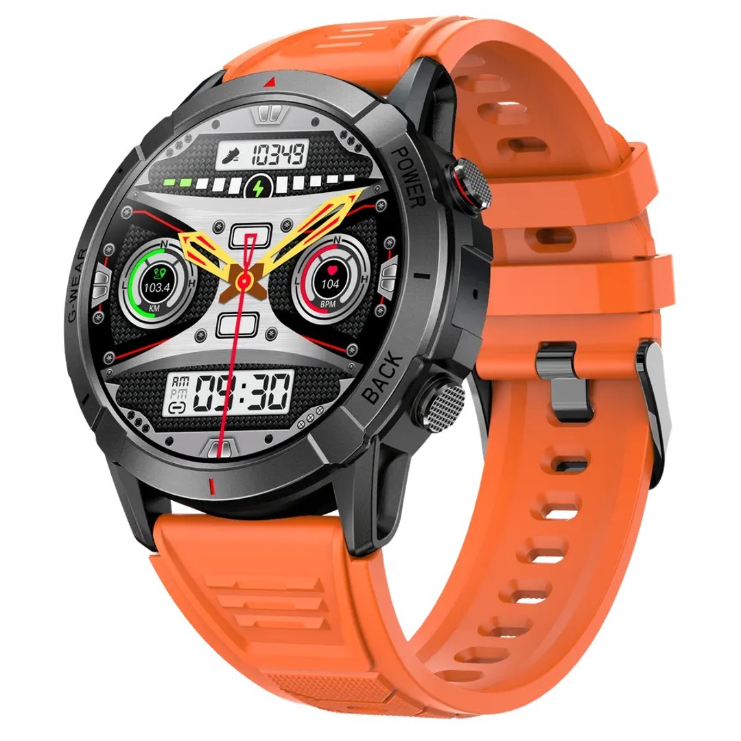 smartwatch NX10 - Μαύρη κάσα / Πορτοκαλί λουρί σιλικόνης Τεχνολογία > Smartwatches > Smartwatch