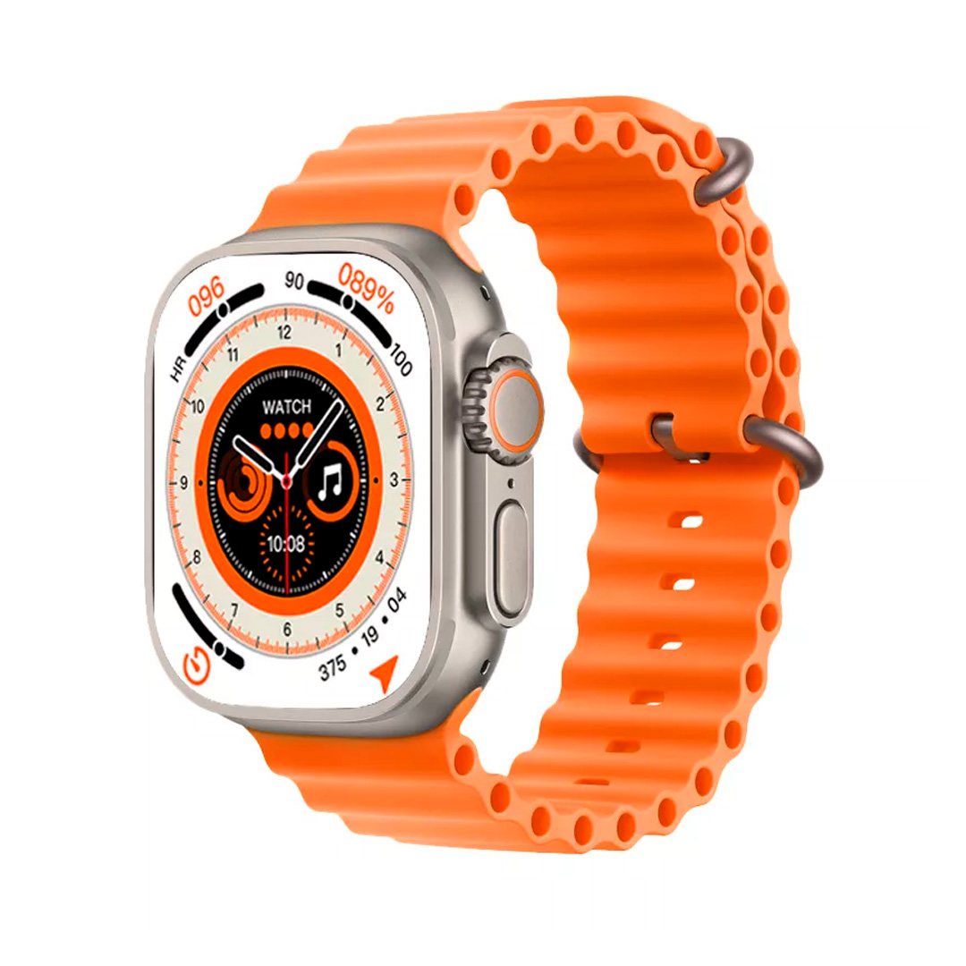 Smartwatch DT8 ULTRA Max - Ασημί κάσα / Πορτοκαλί λουρί σιλικόνης Τεχνολογία > Smartwatches > Smartwatch