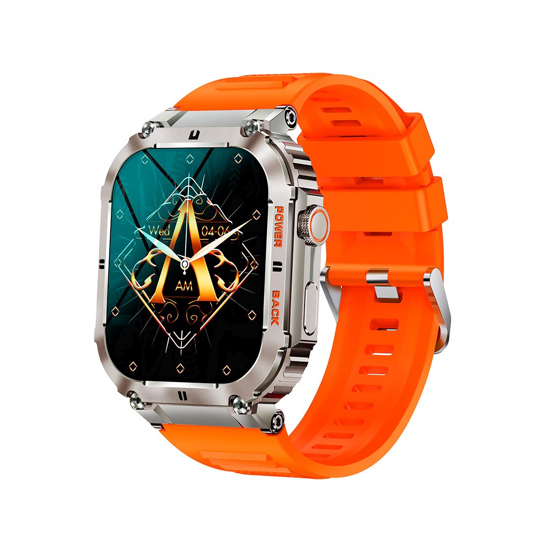 smartwatch K57 Pro - Ασημί κάσα / Πορτοκαλί λουρί σιλικόνης Τεχνολογία > Smartwatches > Smartwatch