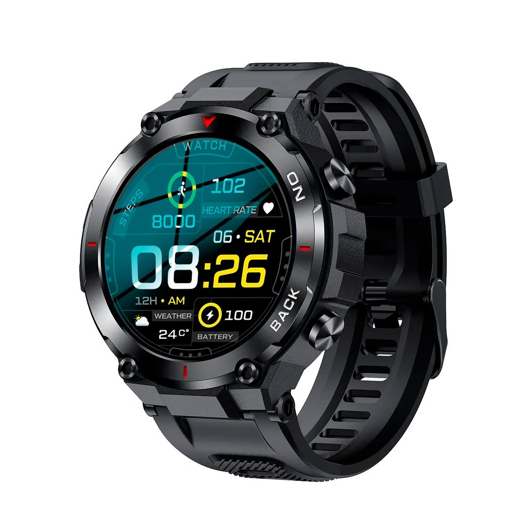 SMARTWATCH K37 GPS - Μαύρη κάσα / Μαύρο λουρί σιλικόνης Τεχνολογία > Smartwatches > Smartwatch