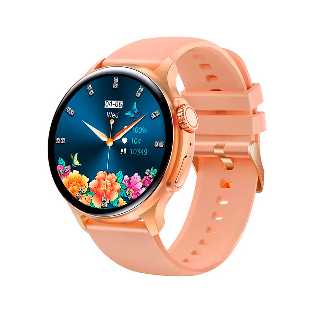 smartwatch K58 - Ροζ - Χρυσή κάσα / Ροζ λουρί σιλικόνης Τεχνολογία > Smartwatches > Smartwatches