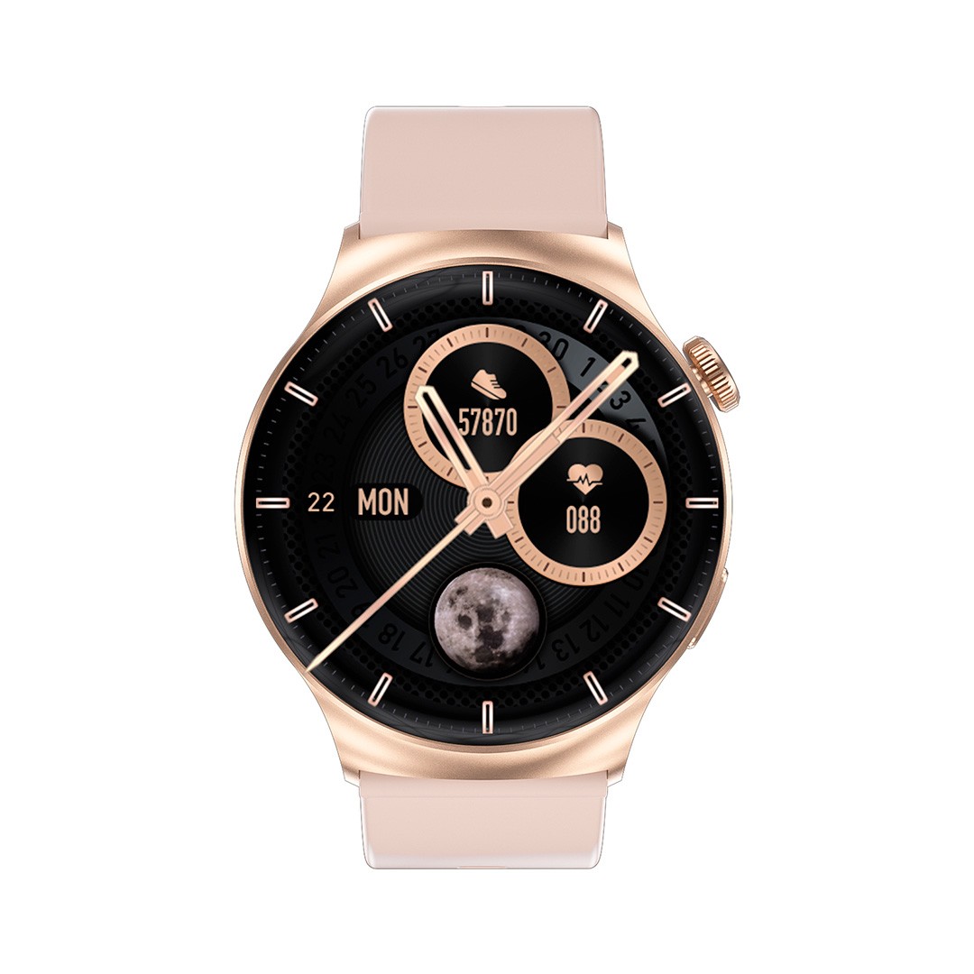 smartwatch dt4 mate - Ροζ - Χρυσή κάσα / Ροζ λουρί σιλικόνης Τεχνολογία > Smartwatches > Smartwatch