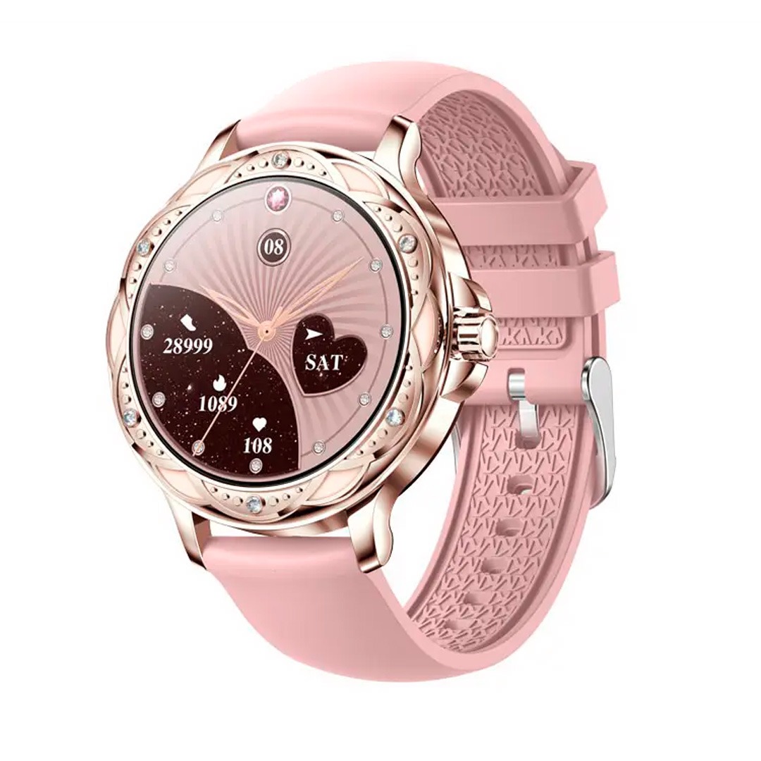 Smartwatch DW23 - Ροζ - Χρυσή κάσα / Ροζ λουρί σιλικόνης Τεχνολογία > Smartwatches > Smartwatch