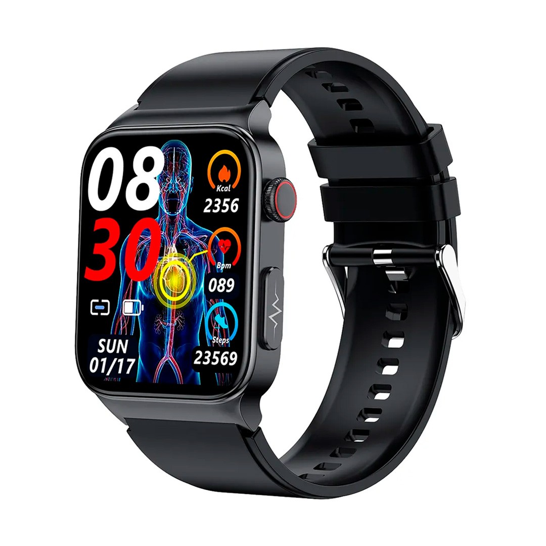 Smartwatch E500 - Μαύρη κάσα / Μαύρο λουρί σιλικόνης Τεχνολογία > Smartwatches > Smartwatch