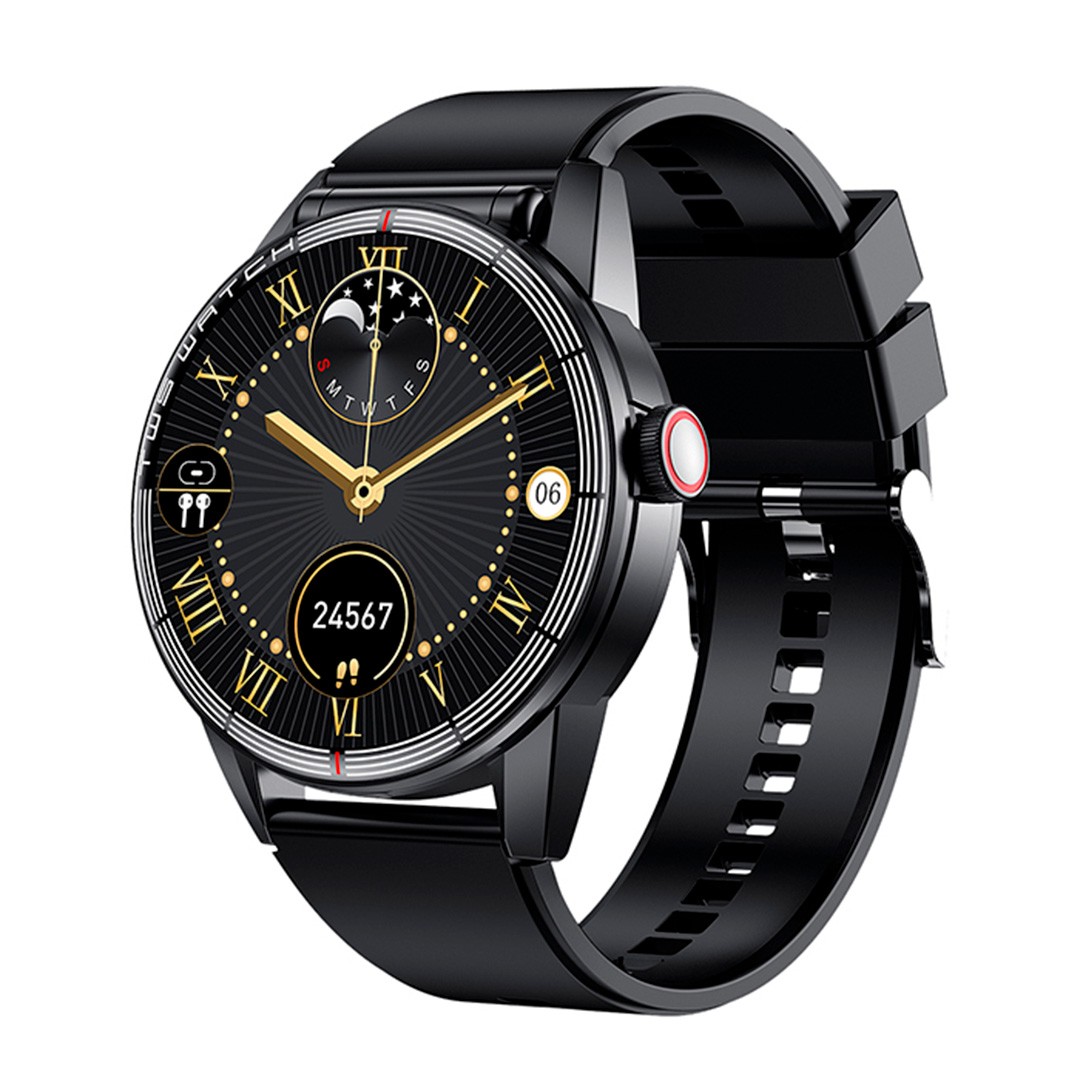 smartwatch R6 με ακουστικά - Μαύρη κάσα / Μαύρο λουρί σιλικόνης Τεχνολογία > Smartwatches > Smartwatch